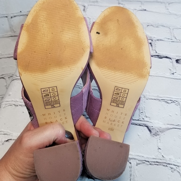 Whbm Zuri embroidered slides sandals - Picture 11 of 11